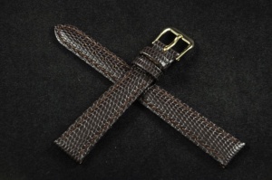 Pasek Condor 065, Skórzany, Brązowy, Wzór jaszczurki, 14mm