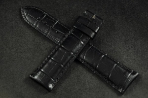 Pasek do zegarka Longines, Skórzany, Czarny, 21mm