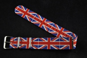 Pasek typu Nato, Nylonowy, Brytyjska flaga, 20mm