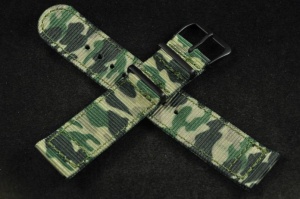 Pasek Nato dwuczęściowy, Moro, Czarne okucia, 20mm