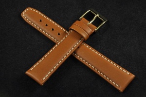 Pasek Condor 615, Skórzany, Jasny brąz, 18mm