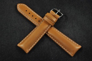 Pasek Bros 8771, Skóra naturalna, Jasny brąz, 20mm