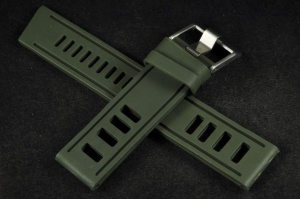 Pasek do zegarka typu Isofrane, Silikonowy, Zielony, 22mm