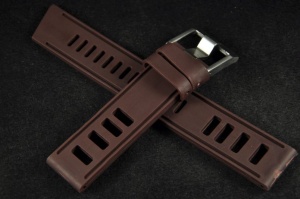 Pasek do zegarka typu Isofrane, Silikonowy, Brązowy, 20mm
