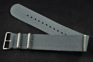 Pasek typu Nato, Nylonowy, Szary, 24mm
