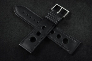 Pasek Rally Skórzany, Czarny, 24mm