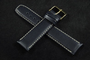 Pasek Condor 615, Skórzany, Granatowy, 22mm